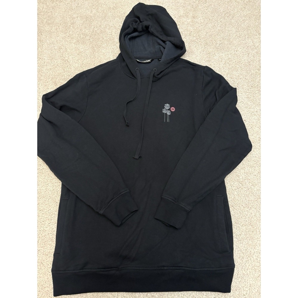 Men's Travis Matthew Graphic Black Hoodie Golf Size Large Preppy - Picture 2 of 5